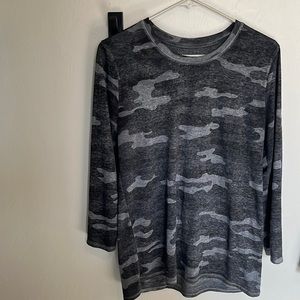 Ultra thin camo three-quarter sleeve